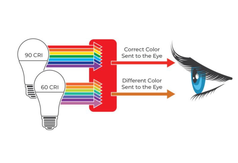 Xác định CRI bằng cách nhìn trực tiếp và quan sát màu sắc của vật thể (Nguồn: Internet)