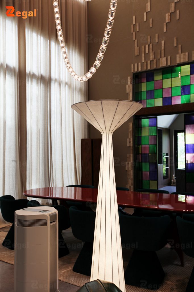 Decorative lamps made from paper or frosted glass make for a perfect accent