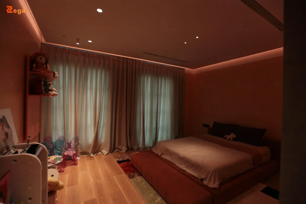 Cách bố trí đèn LED trong nhà đặc biệt trong phòng ngủ không nên chiếu trực tiếp vào giường