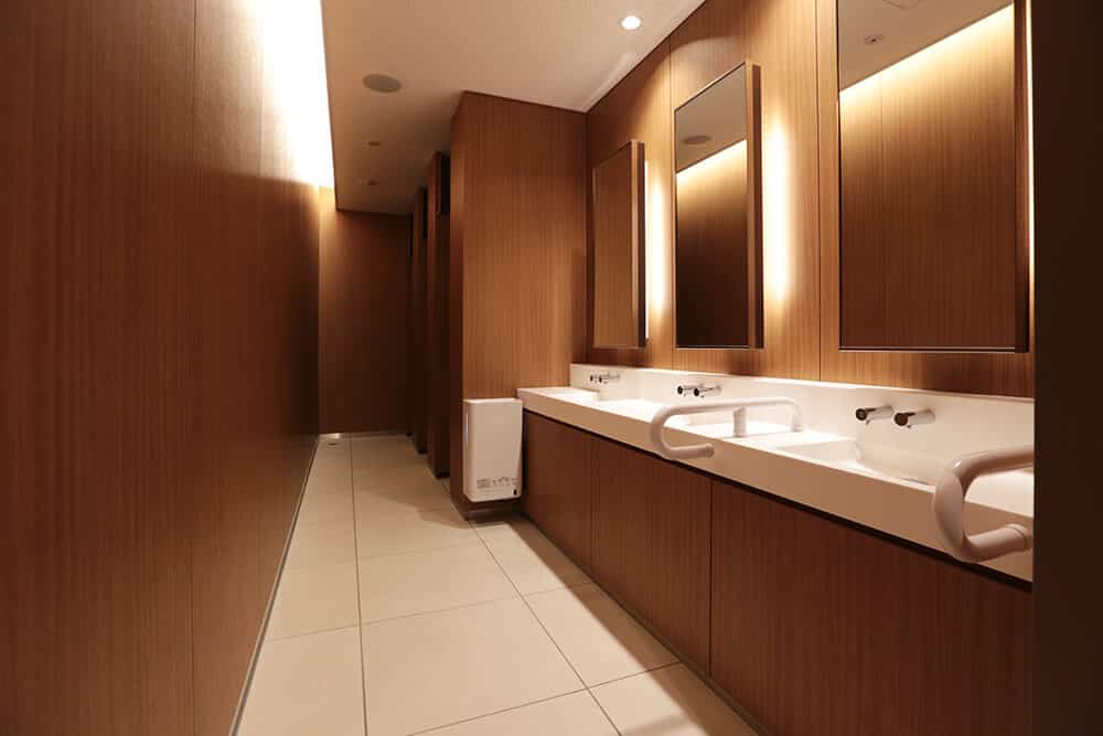 The bathroom space utilizes indirect lighting (Source: Internet)