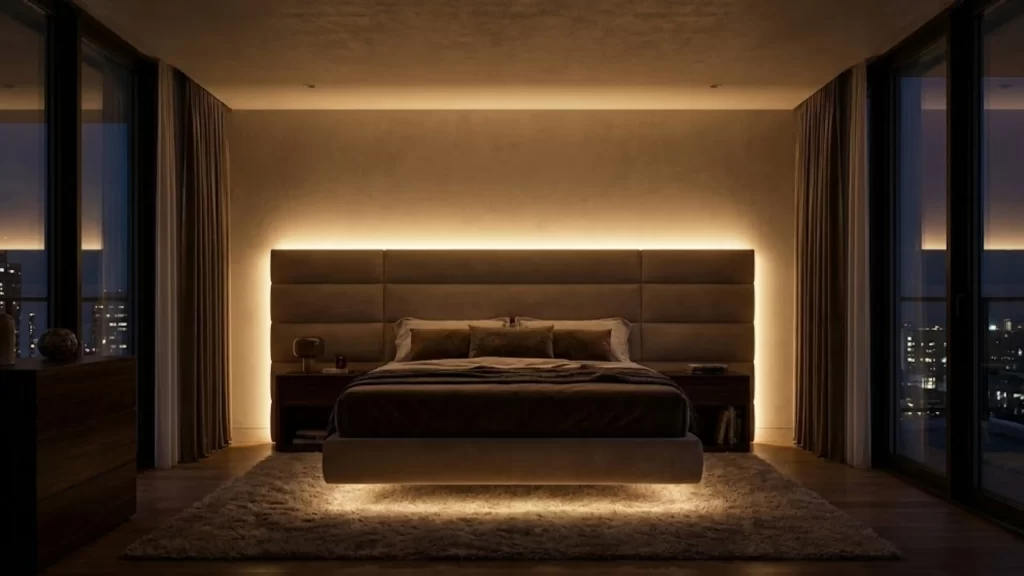 Indirect lighting creates a soft and relaxing atmosphere, especially suitable for bedrooms (Source: Internet).