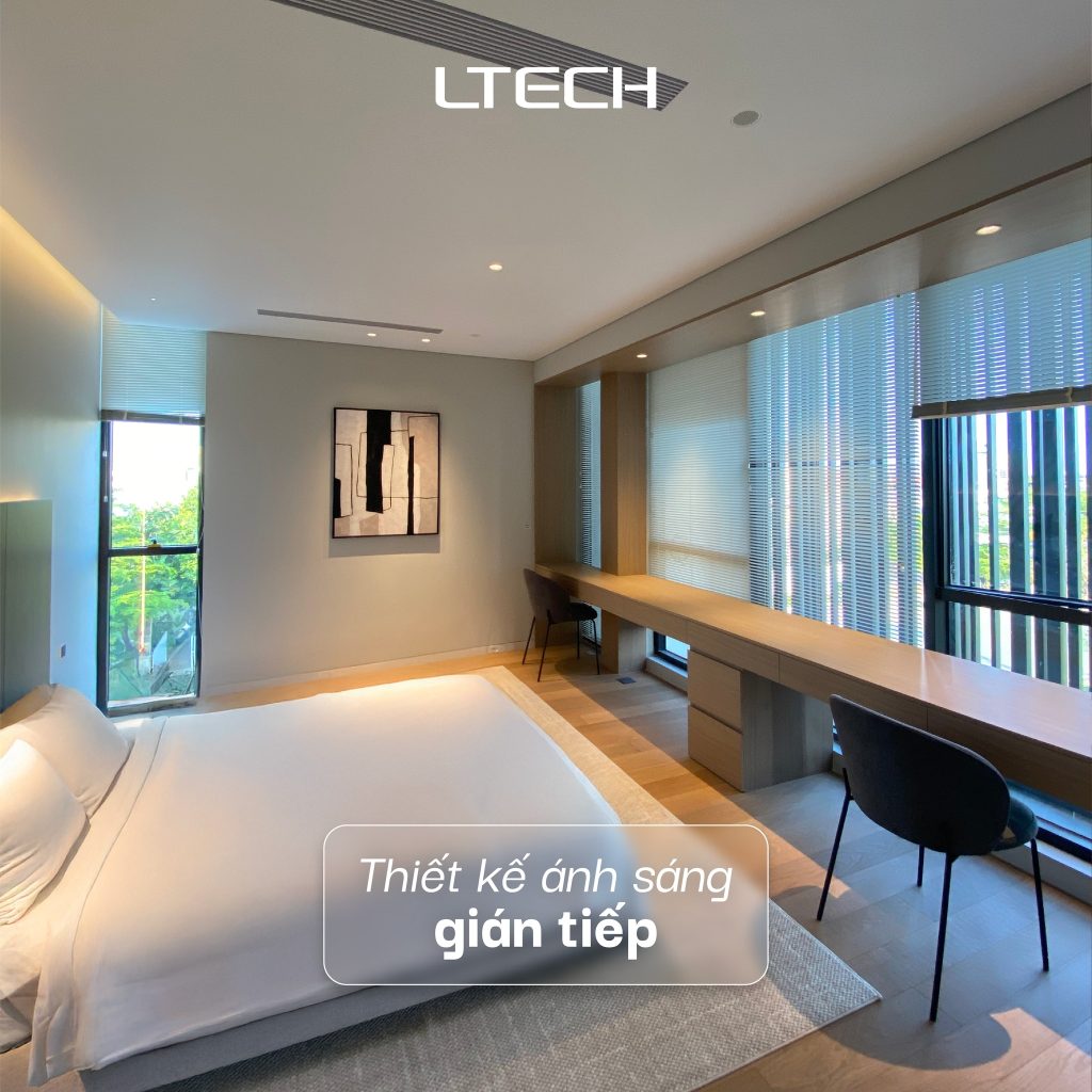 Indirect lighting creates a soft effect, increasing the aesthetic appeal of the space.