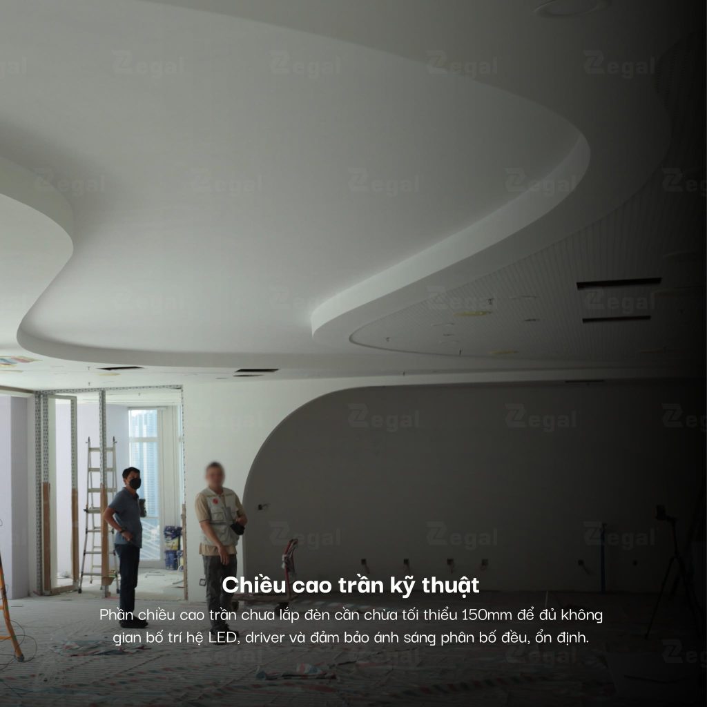 Chiều cao kĩ thuật trần xuyên sáng